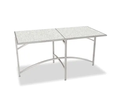 Forbes Industries 7043T-36 EcoFlex Elite Trend Series Collapsible Rectangle Table, 72"L x 36"W x 36"H, Trend Glass/Stone Top