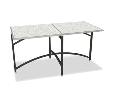 Forbes Industries 7044T-24 EcoFlex Elite Trend Series Folding Table, 36" x 72" x 24", Textured Black, Plastic Laminated Top