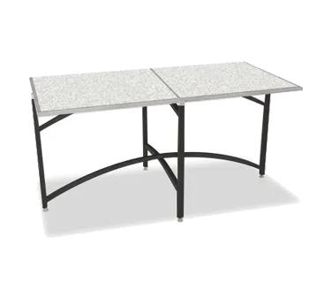 Forbes Industries 7044T-36 EcoFlex Elite Trend Series Folding Table, 36" x 72" x 36", Textured Black Steel, Plastic Laminated Top