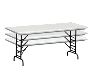Forbes Industries PT3072-AD Polylite Banquet Folding Table, Rectangular 30" x 72", Adjustable Height 22" to 32"