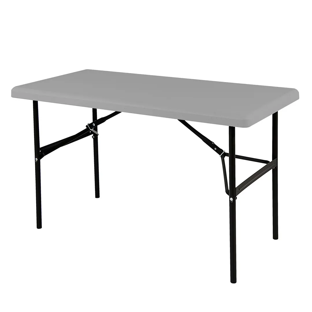Forbes Industries RS2448CC-CC Resilient IndestrucTableTOOSeries Folding Table, 24" x 48" x 29"H, Lightweight, Polyethylene Top, Charcoal