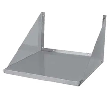 GSW USA MS-2418 Microwave Oven Shelf, 24"W x 18"D, Wall Mount, 100 lbs, Polished Stainless Steel
