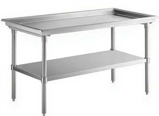 Klinger's DST3097 97" Stainless Steel Dishtable / Sorting Table with Undershelf – 16 Gauge