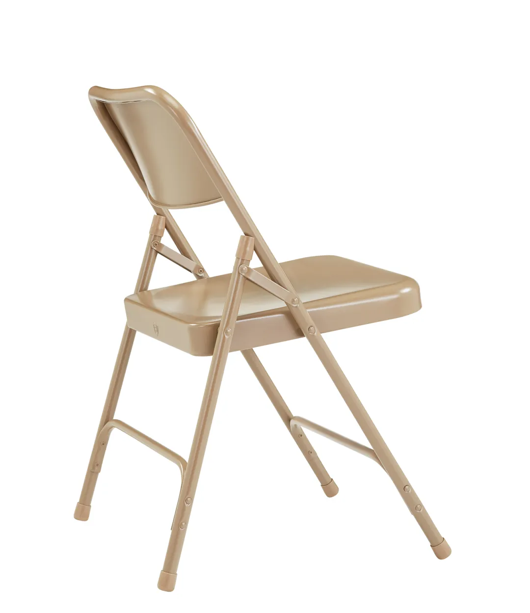 National Public Seating 201 200 Series Premium Double Hinge Beige Folding Chair (Pack of 4)