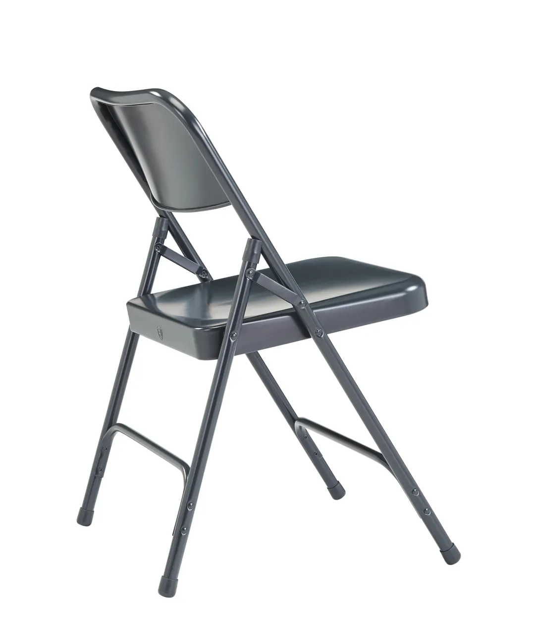 National Public Seating 204 200 Series Premium All-Steel Double Hinge Char-Blue Folding Chair (Pack of 4)