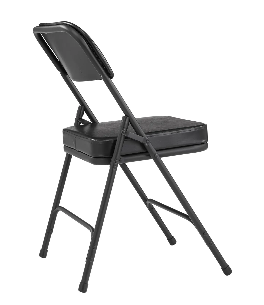 National Public Seating 3210 NPS® 3200 Series Premium Black Vinyl Upholstered Double Hinge Folding Chair (Pack of 2)