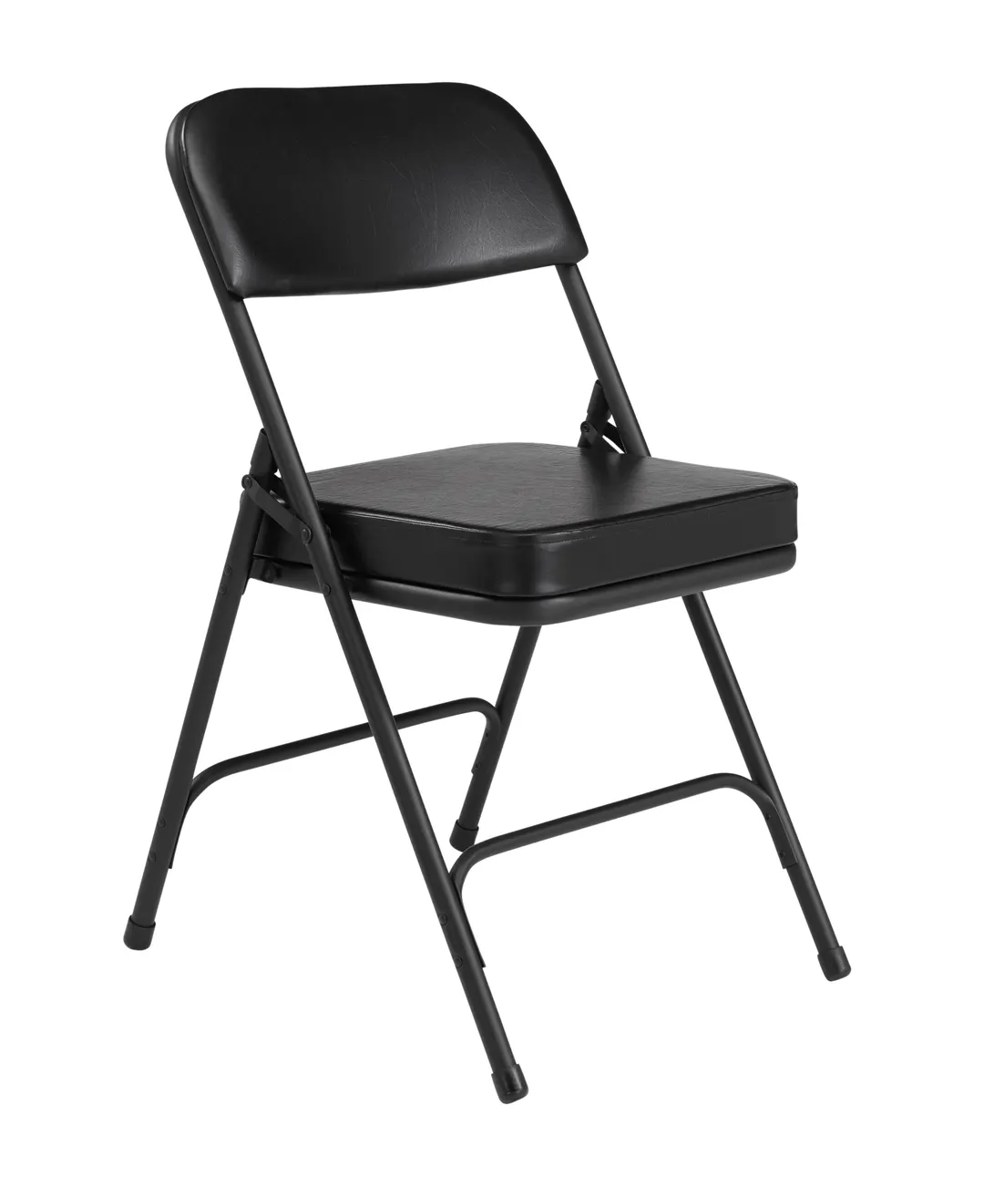 National Public Seating 3210 NPS® 3200 Series Premium Black Vinyl Upholstered Double Hinge Folding Chair (Pack of 2)