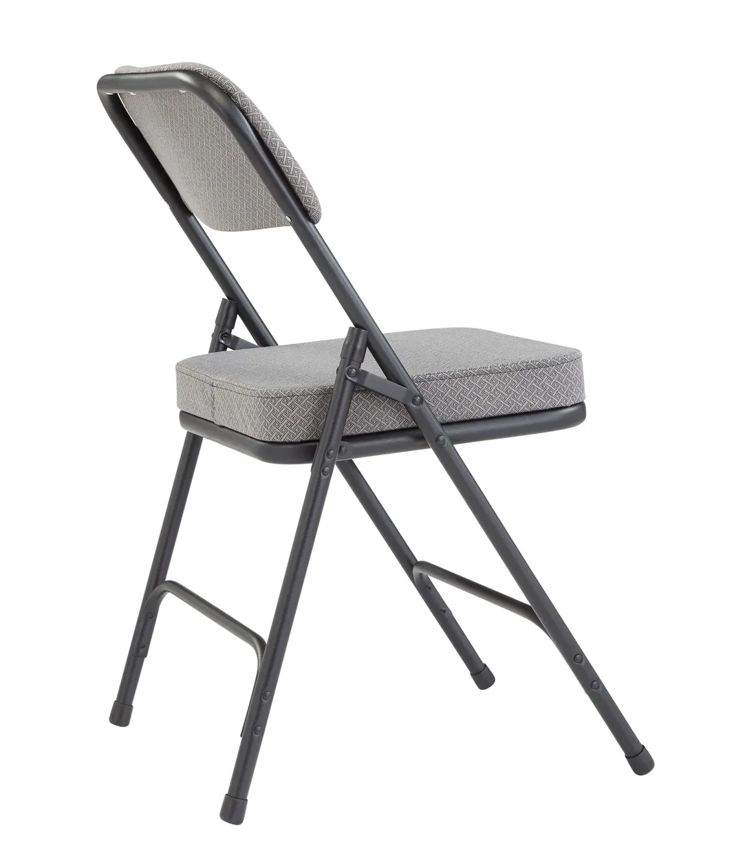 National Public Seating 3212 NPS 3200 Series Premium 2" Fabric Upholstered Double Hinge Grey Folding Chair (Pack of 2)