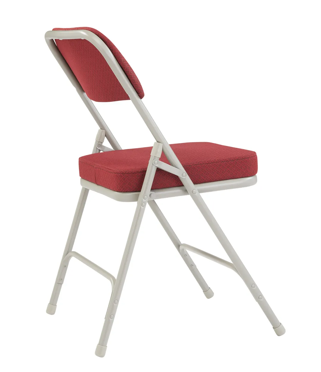 National Public Seating 3218 NPS® 3200 Series Premium 2-inch Fabric Upholstered Double Hinge New Burgundy Folding Chair (Pack of 2)