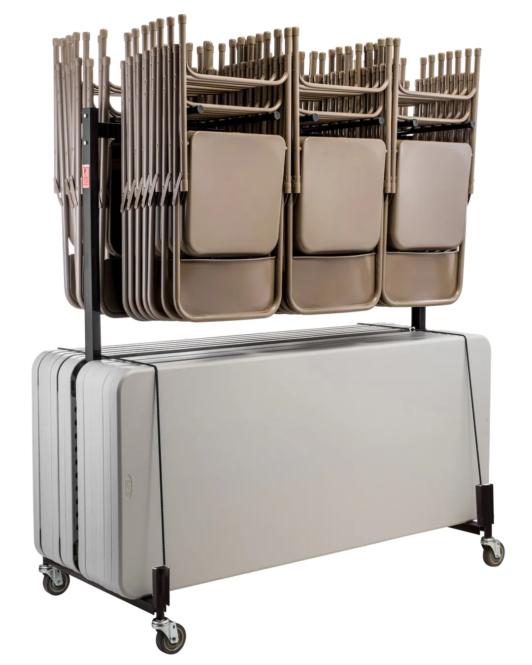 National Public Seating 42-8 NPS Table & Chair Storage Truck w/ Two Tiers, Holds 42 Folding Chairs and 8-10 Folding Tables