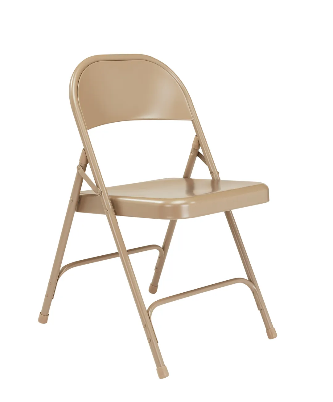 National Public Seating 51 NPS 50 Series All-Steel Beige Folding Chair (Pack of 4)