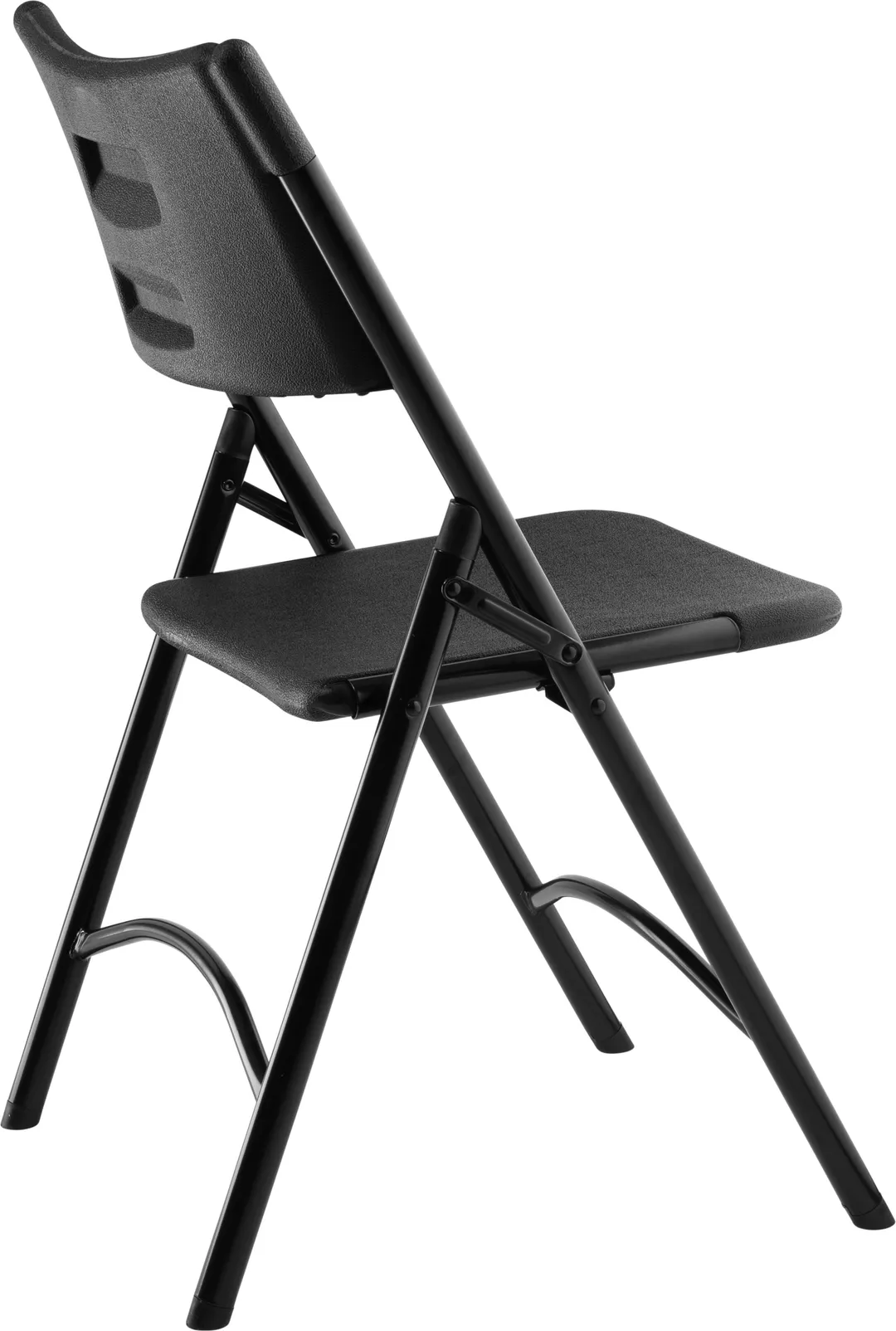 National Public Seating 610 NPS 600 Series Heavy Duty Black Plastic Folding Chair, (Pack of 4)