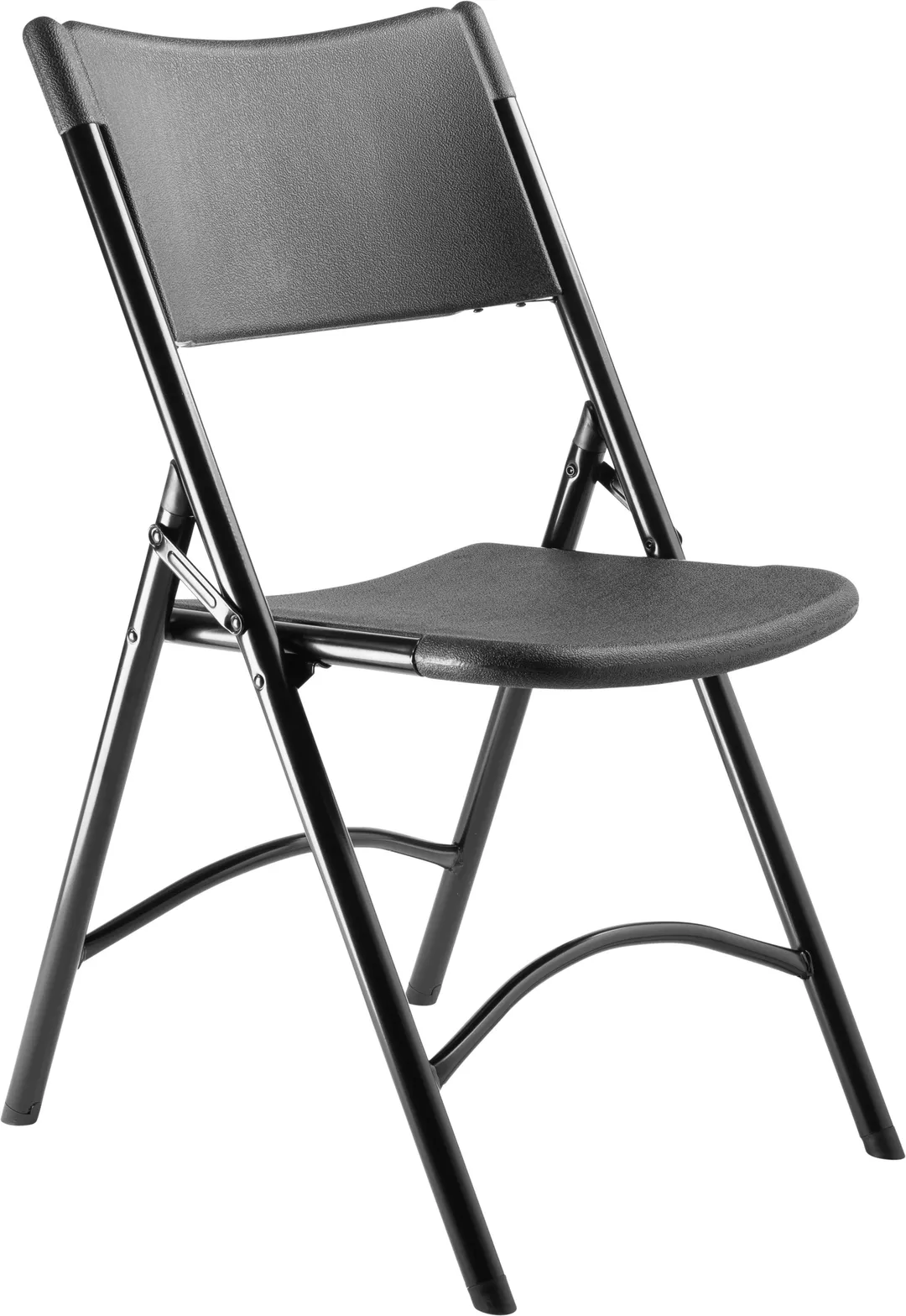 National Public Seating 610 NPS 600 Series Heavy Duty Black Plastic Folding Chair, (Pack of 4)