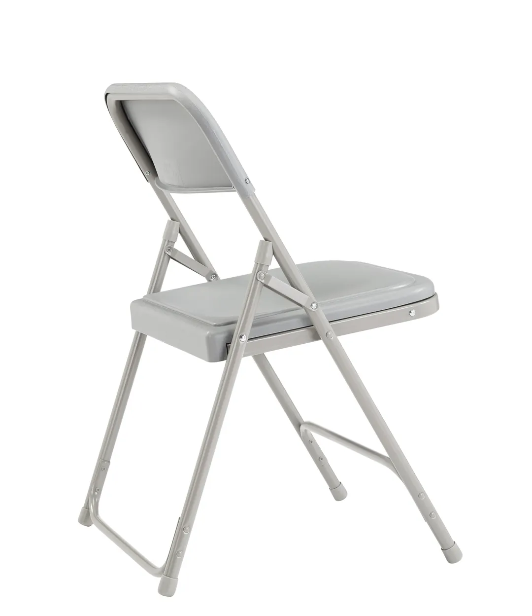 National Public Seating 802 NPS 800 Series Premium Lightweight Grey Plastic Folding Chair, (Pack of 4)