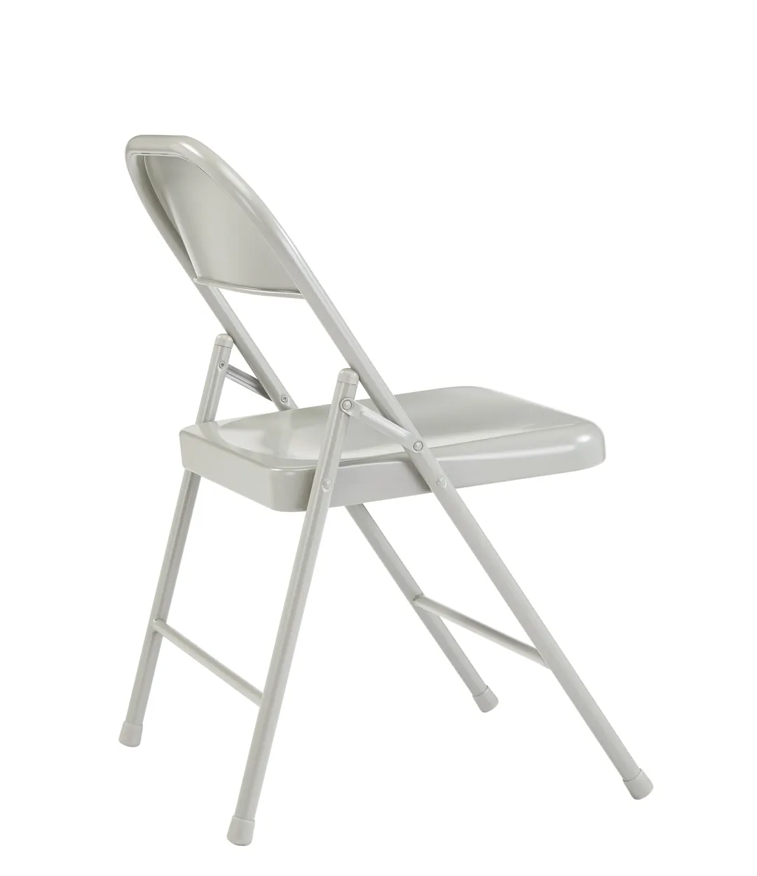 National Public Seating 902 Basics by NPS® 900 Series All-Steel Grey Folding Chair (Pack of 4)