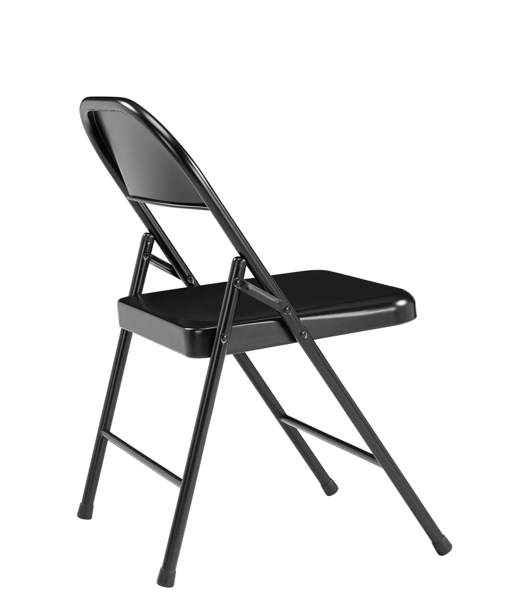 National Public Seating 910 Basics by NPS 900 Series All-Steel Folding Chair, Black (Pack of 4)