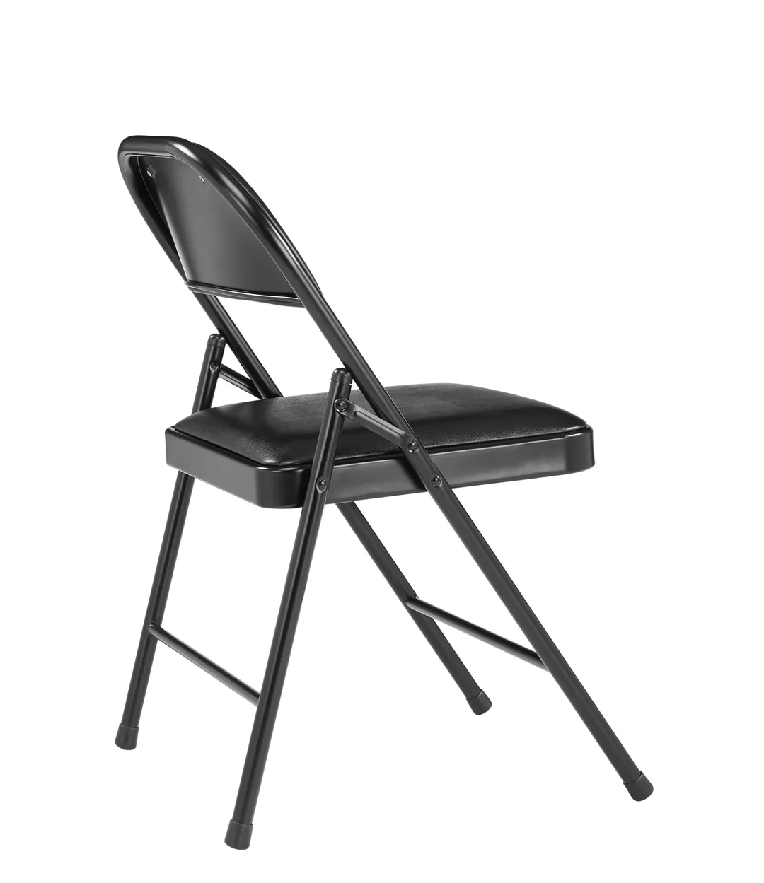National Public Seating 950 Basics by NPS® 900 Series Black Vinyl Padded Steel Folding Chair (Pack of 4)