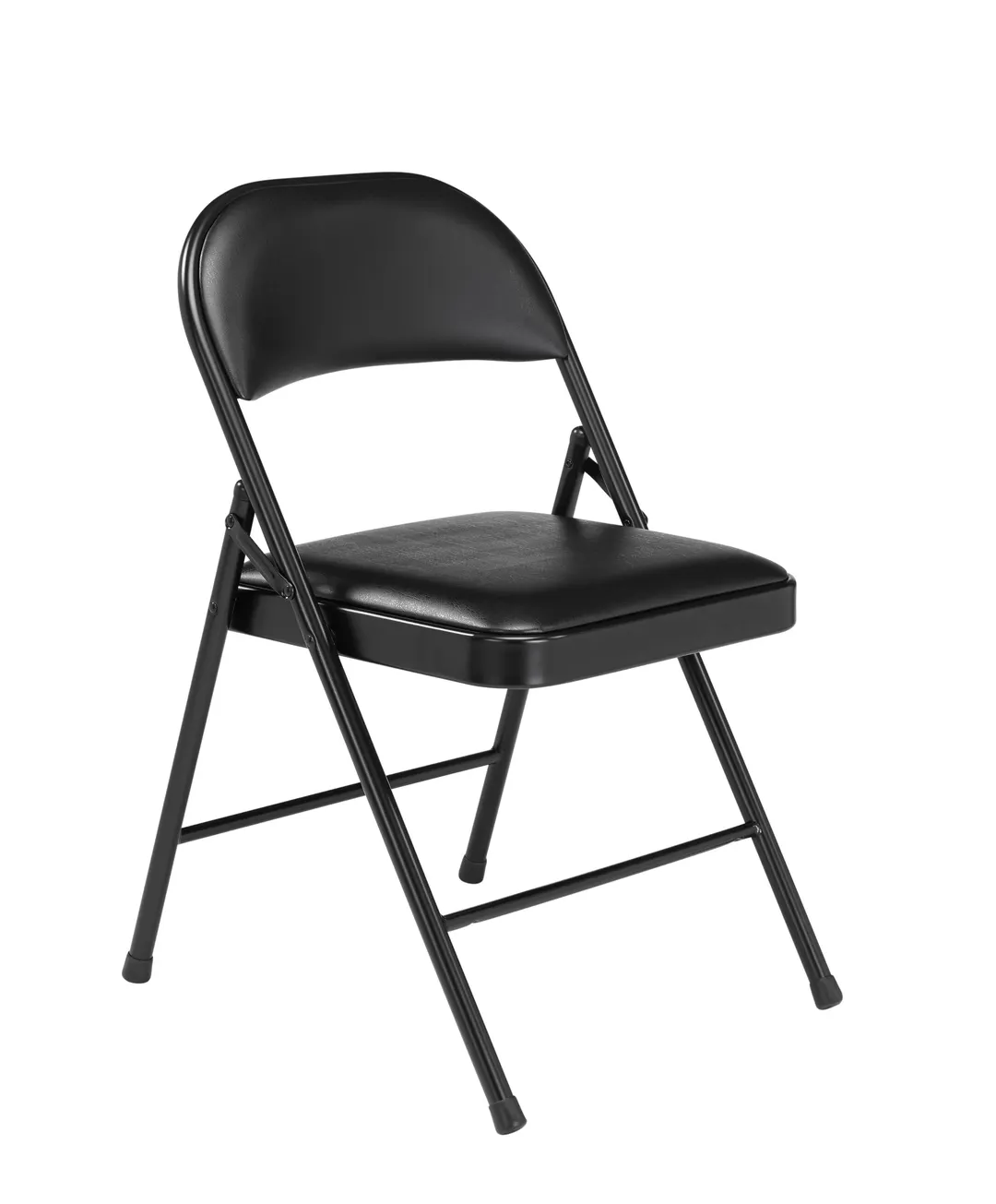 National Public Seating 950 Basics by NPS® 900 Series Black Vinyl Padded Steel Folding Chair (Pack of 4)