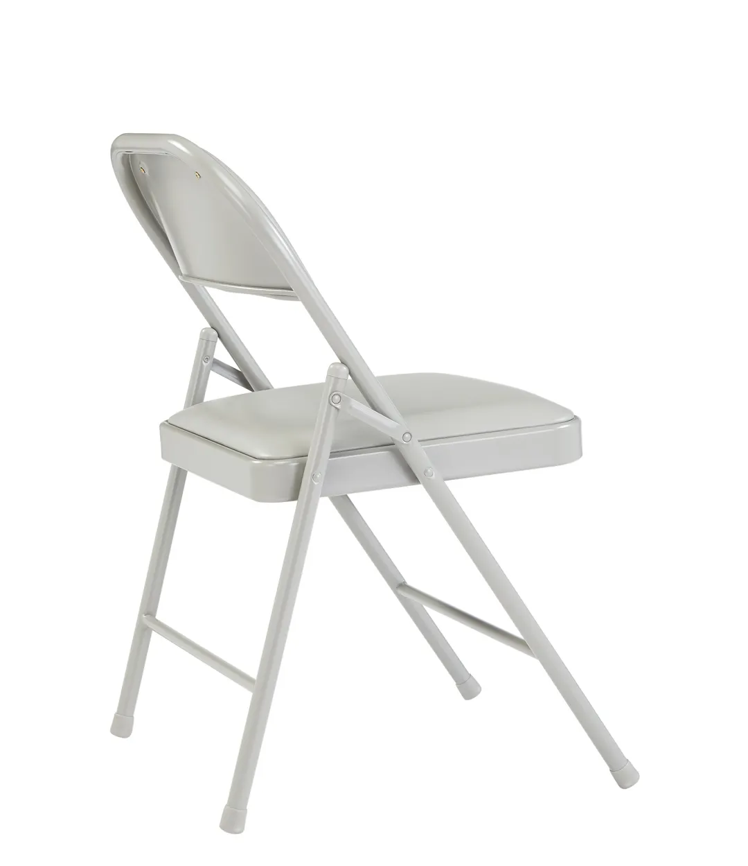 National Public Seating 952 Basics by NPS 900 Series Grey Vinyl Padded Steel Folding Chair (Pack of 4)