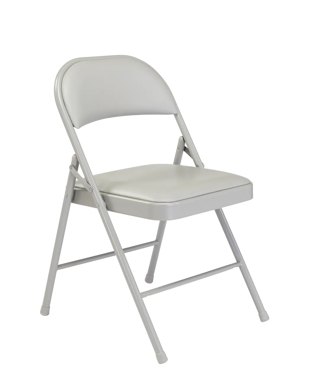 National Public Seating 952 Basics by NPS 900 Series Grey Vinyl Padded Steel Folding Chair (Pack of 4)