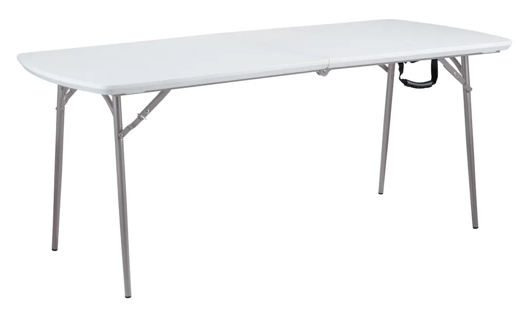 National Public Seating BMFIH3072 NPS 30 x 72 Heavy Duty Fold-in-Half Table, Speckled Grey