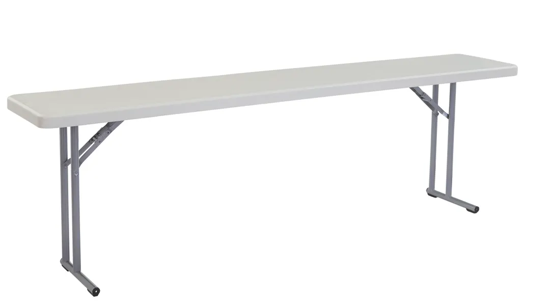 National Public Seating BT1896 NPS® 18" x 96" Heavy Duty Seminar Folding Table, Speckled Grey
