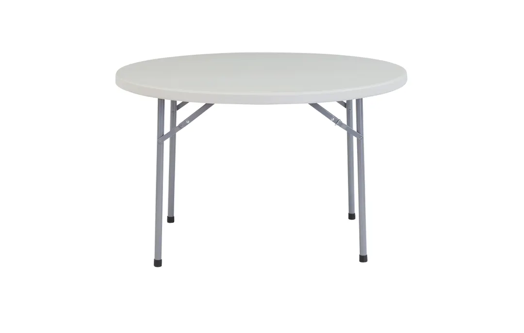 National Public Seating BT48R NPS® 48" Heavy Duty Round Folding Table, Speckled Grey