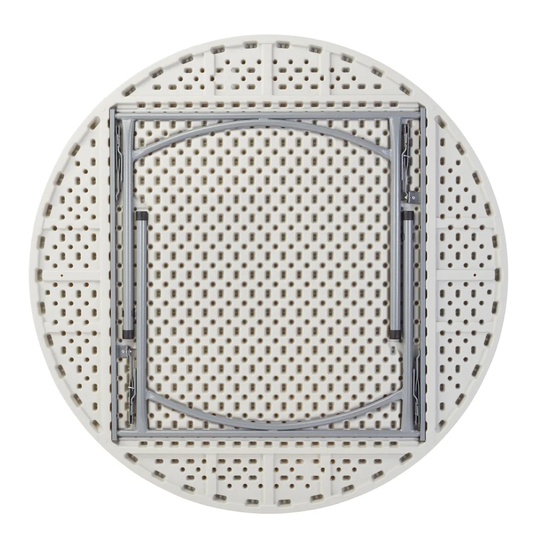 National Public Seating BT60R NPS 60" Heavy Duty Round Folding Table, Speckled Grey
