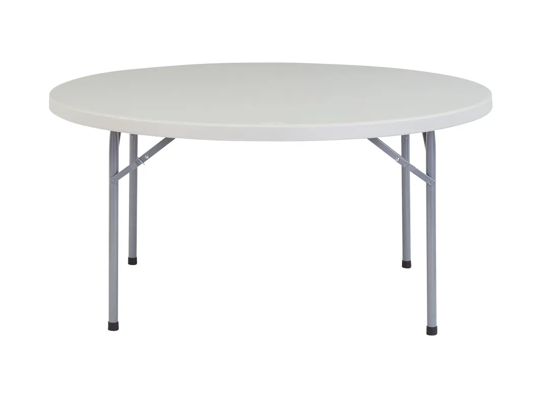 National Public Seating BT60R NPS 60" Heavy Duty Round Folding Table, Speckled Grey