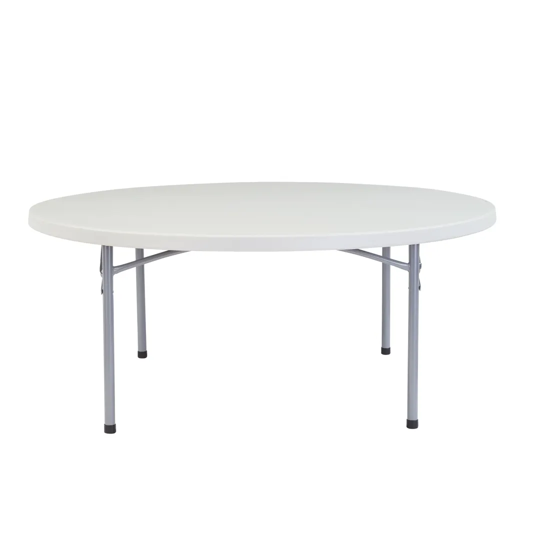 National Public Seating BT71R NPS® 71" Heavy Duty Round Folding Table, Speckled Grey