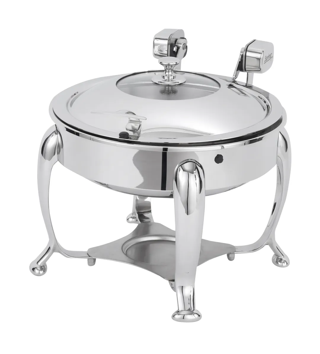 Spring USA 2472-6/28 Mini Server, 10.5" Dia x 5.75" H, 1.9 Qt Steel Dish, Cover, Induction Ready