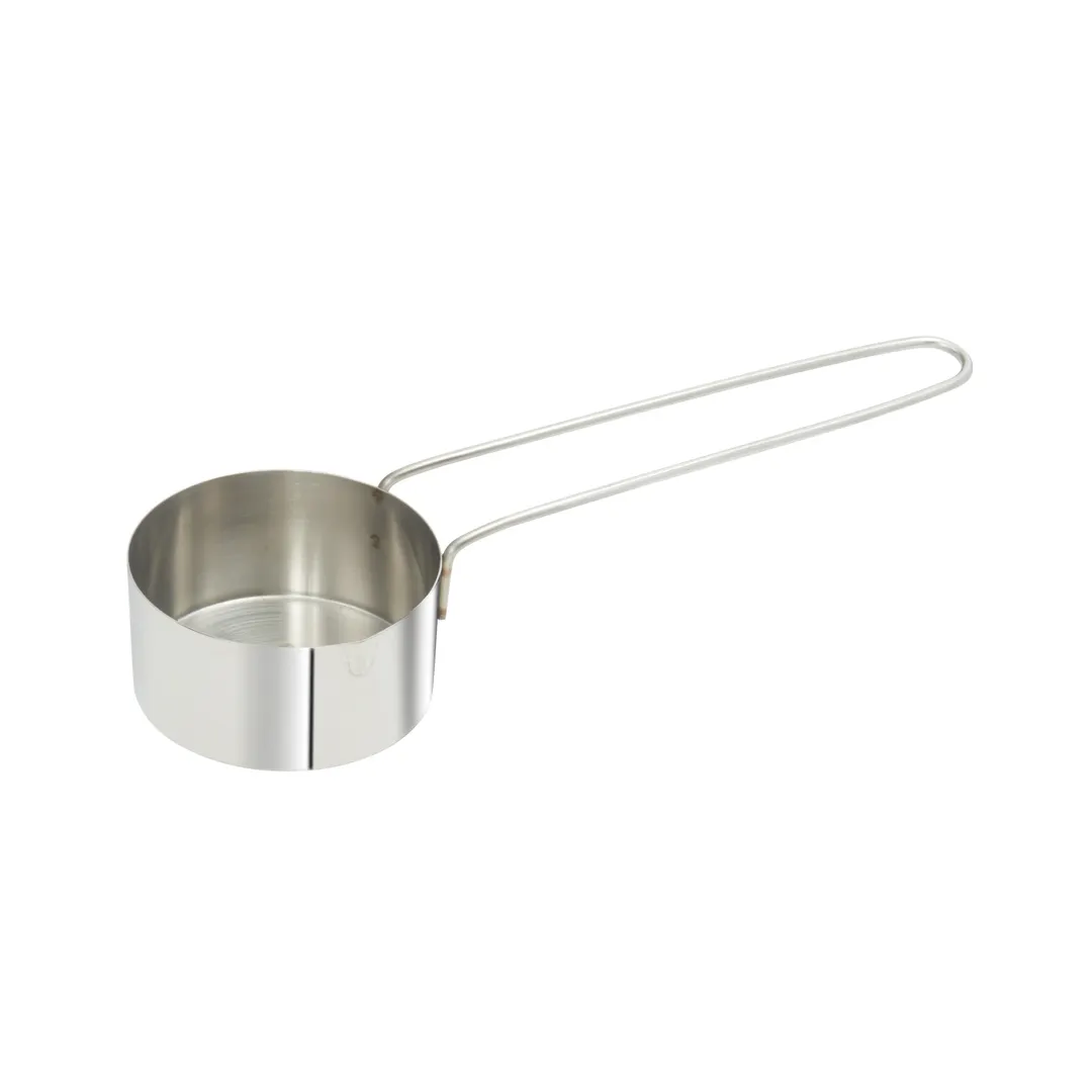 Winco MCPL-050C Measuring Cup, 1/2-Cup, 6" Wire Handle, Stainless Steel