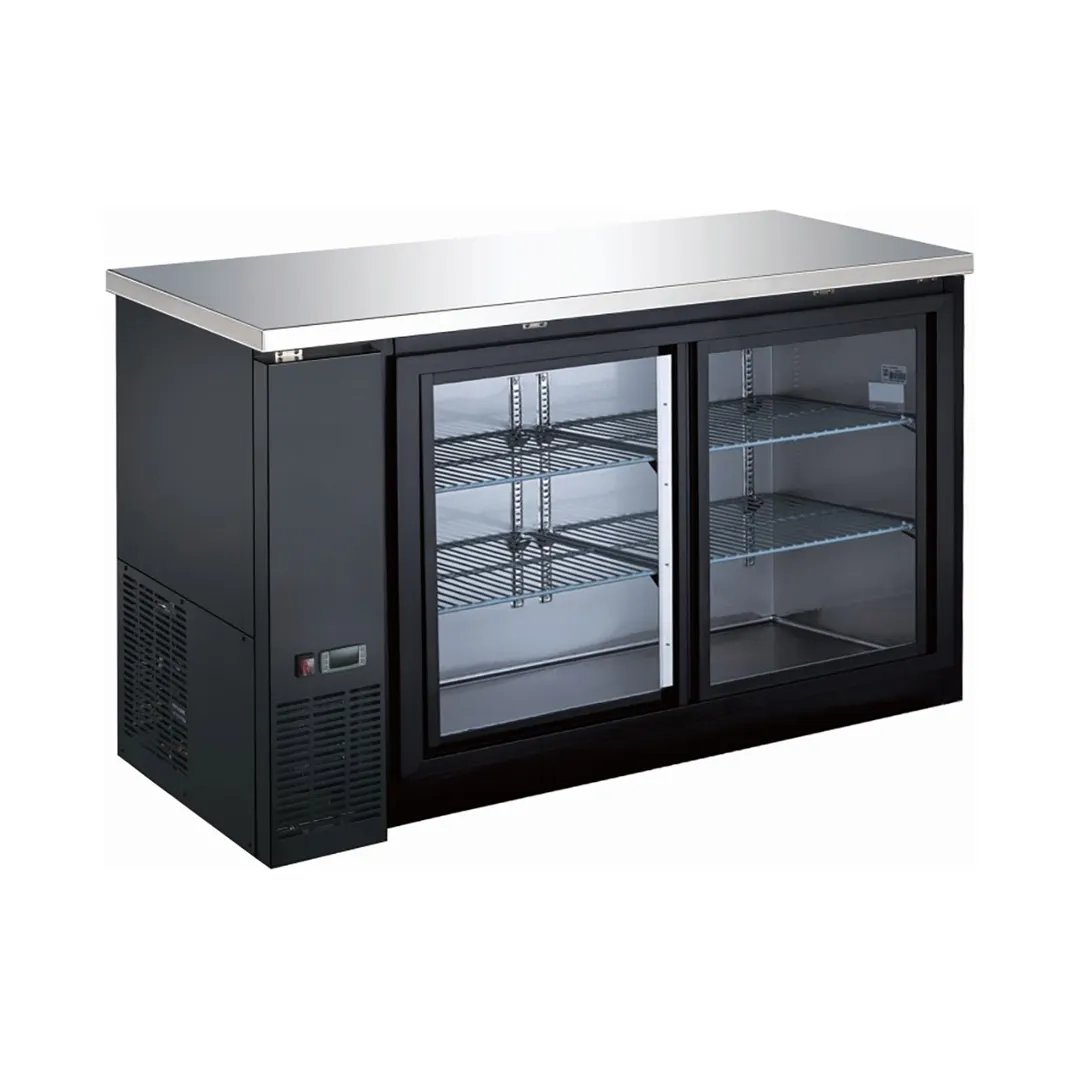 Hurakan HKN-GBB2460GSE 60" Back Bar Cooler w/ Sliding Glass Door, 14.8 cu. ft.