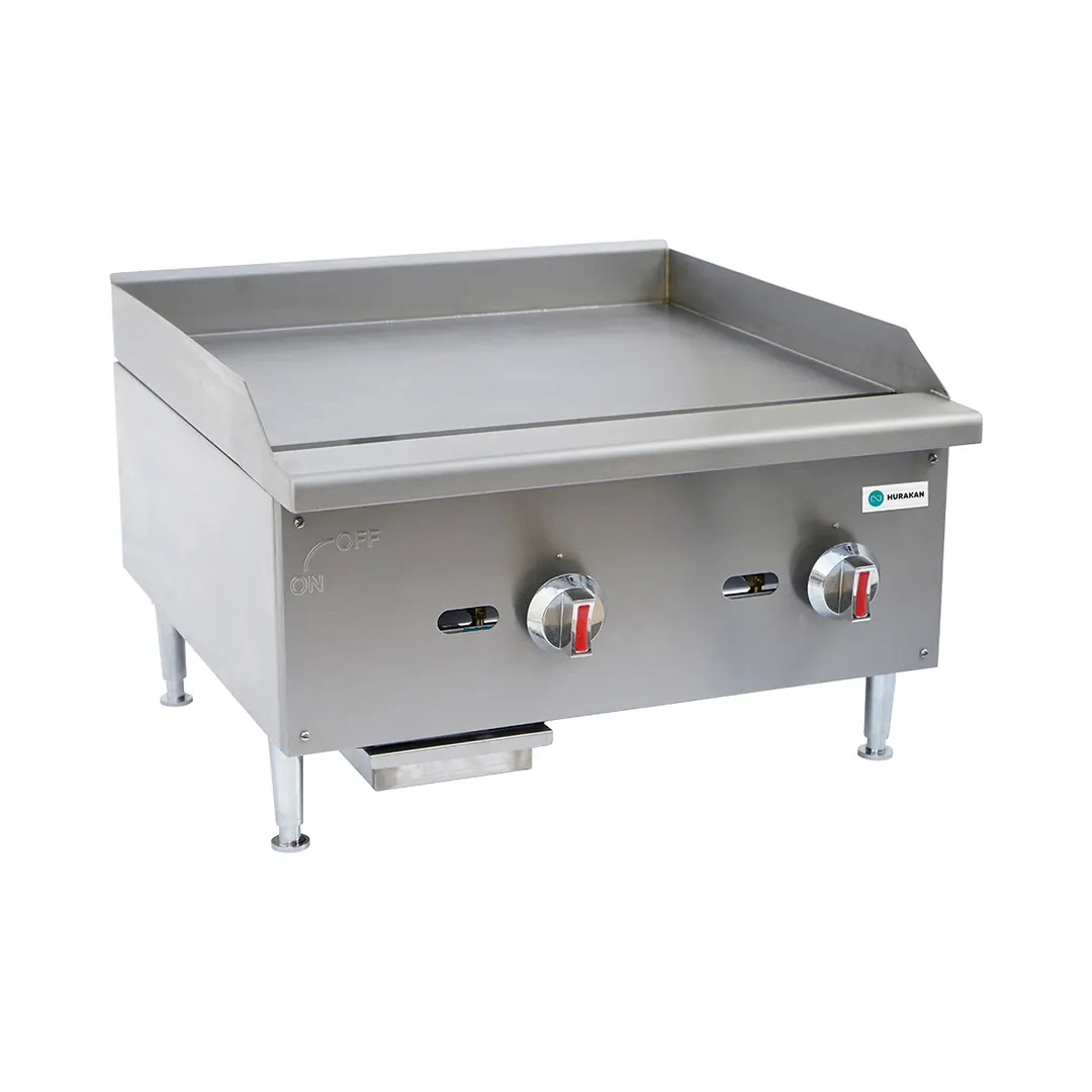 Hurakan HKN-PSXGL24 A/W 24" Countertop Gas Griddle w/ 3/4" Steel Plate, Manual Control, 60.000 BTU