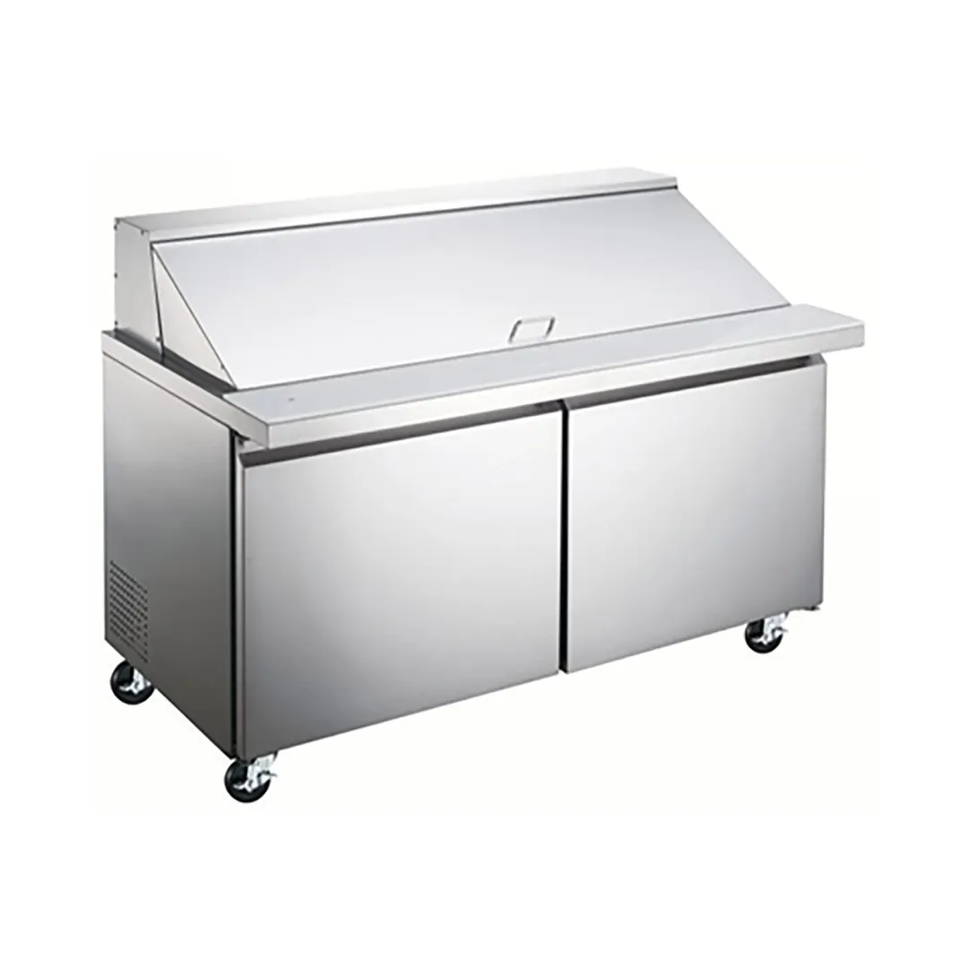 Hurakan HKN-SPMT60R2E 60" Mega Top Sandwich Prep Table, 2 Door, 16.6 cu. ft.