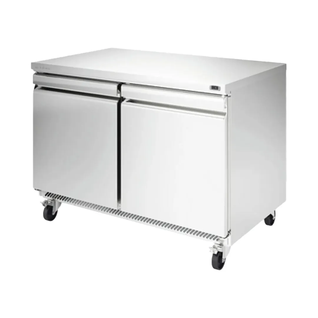 Hurakan HKN-UC60F2E 60" 2-Door Undercounter Freezer, Stainless Steel, 14.1 cu. ft.
