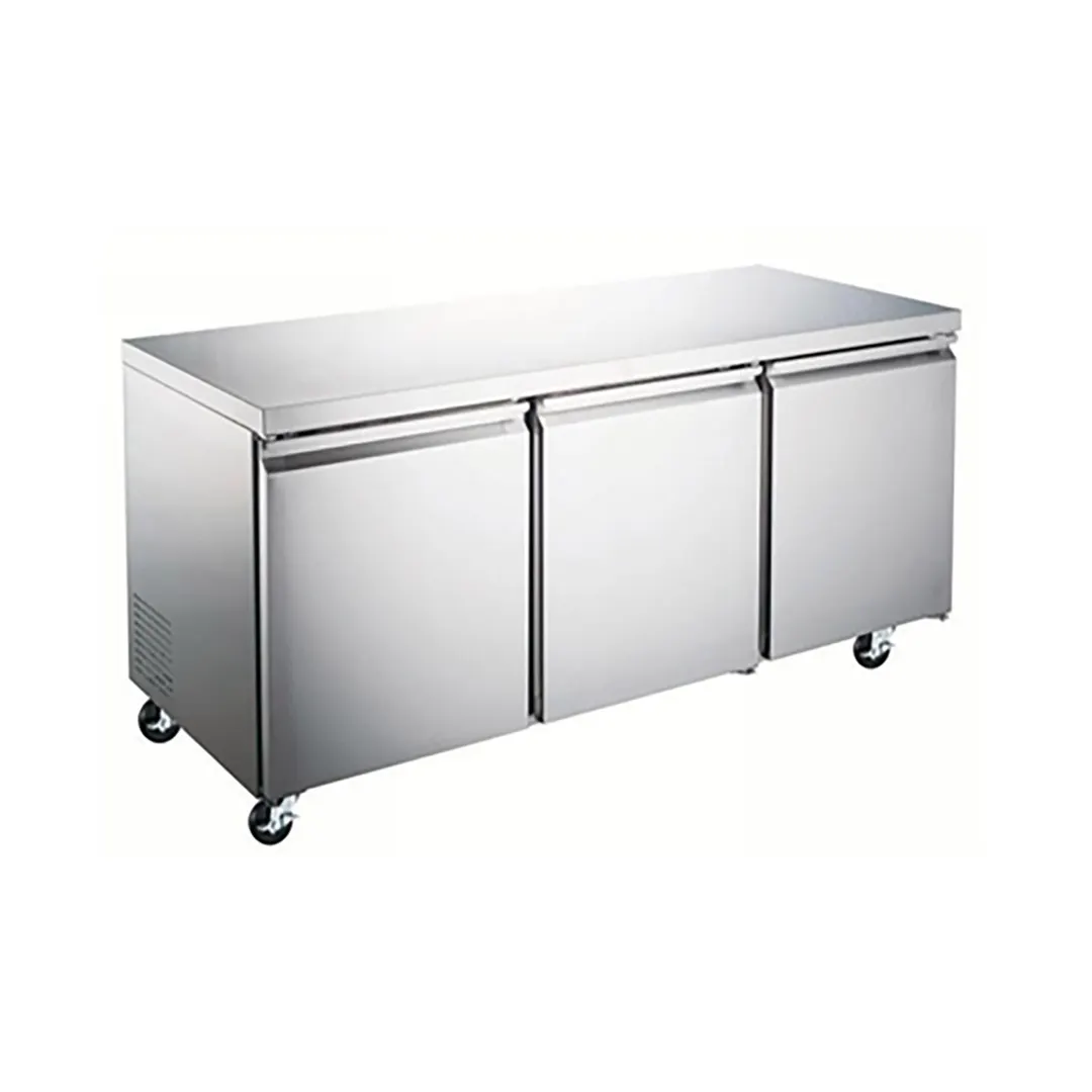 Hurakan HKN-UC72F3 C/E/S 72" 3-Door Undercounter Freezer, Stainless Steel, 21 cu. ft.