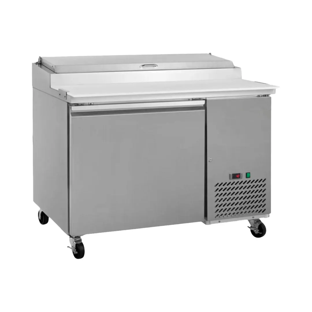 Hurakan HKN-PZ94R3  D/S 47" Refrigerated Pizza Prep Table, 2 Door, 6 X 1/3 Pans Capacity