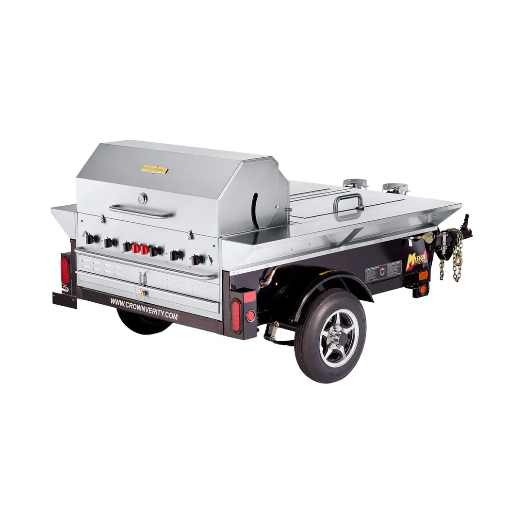 Crown Verity CV-TG-1 69" Towable Gas Outdoor Grill w/ Insulated Storage Compartments, 99.000 BTU