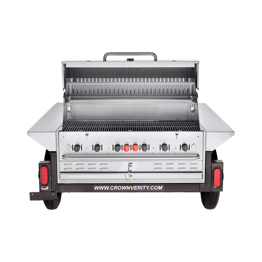 Crown Verity CV-TG-2 69" Towable Gas Commercial Outdoor Grill, 99.000 BTU