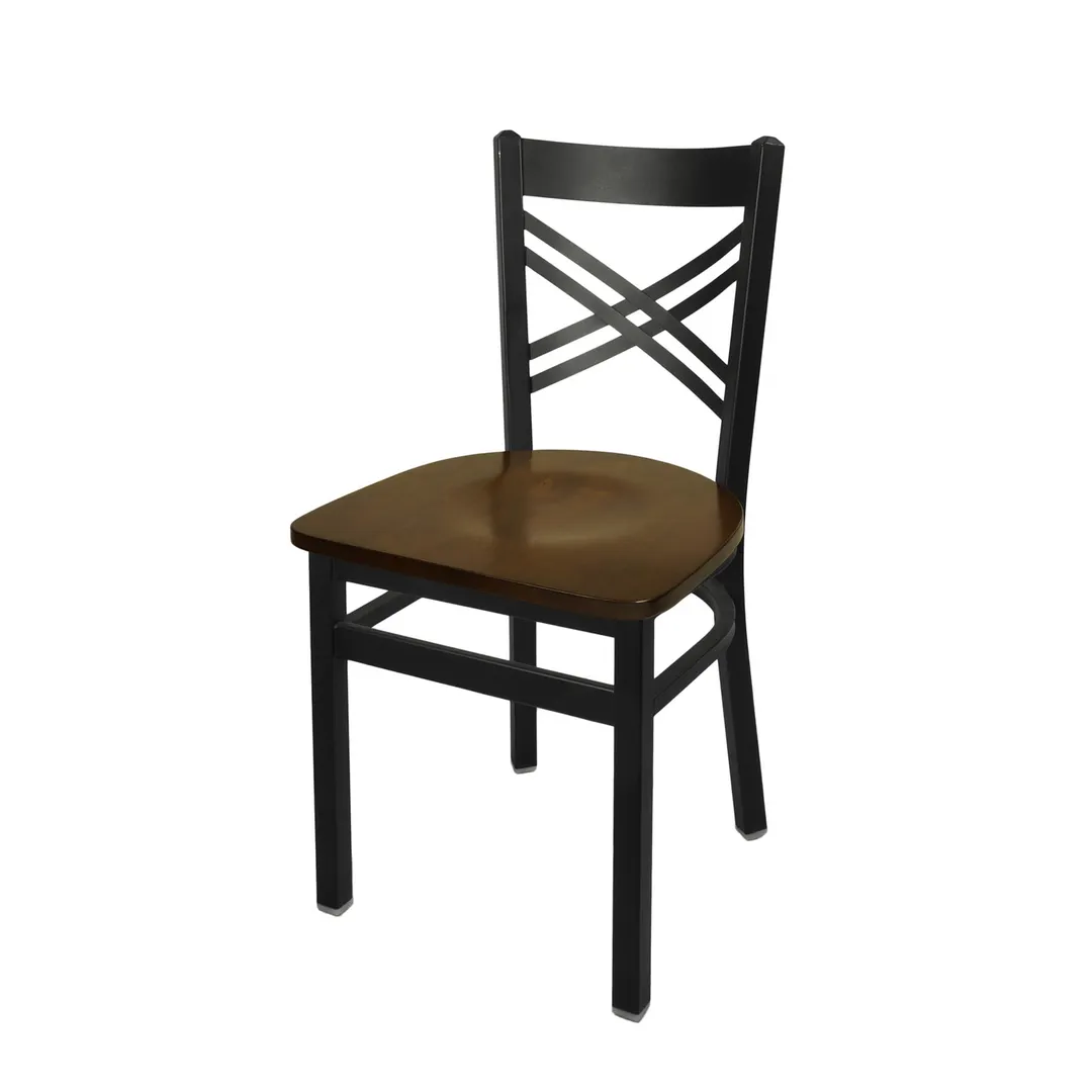 BFM Seating 2130C-SB ASH Indoor Akrin Side Chair, Black
