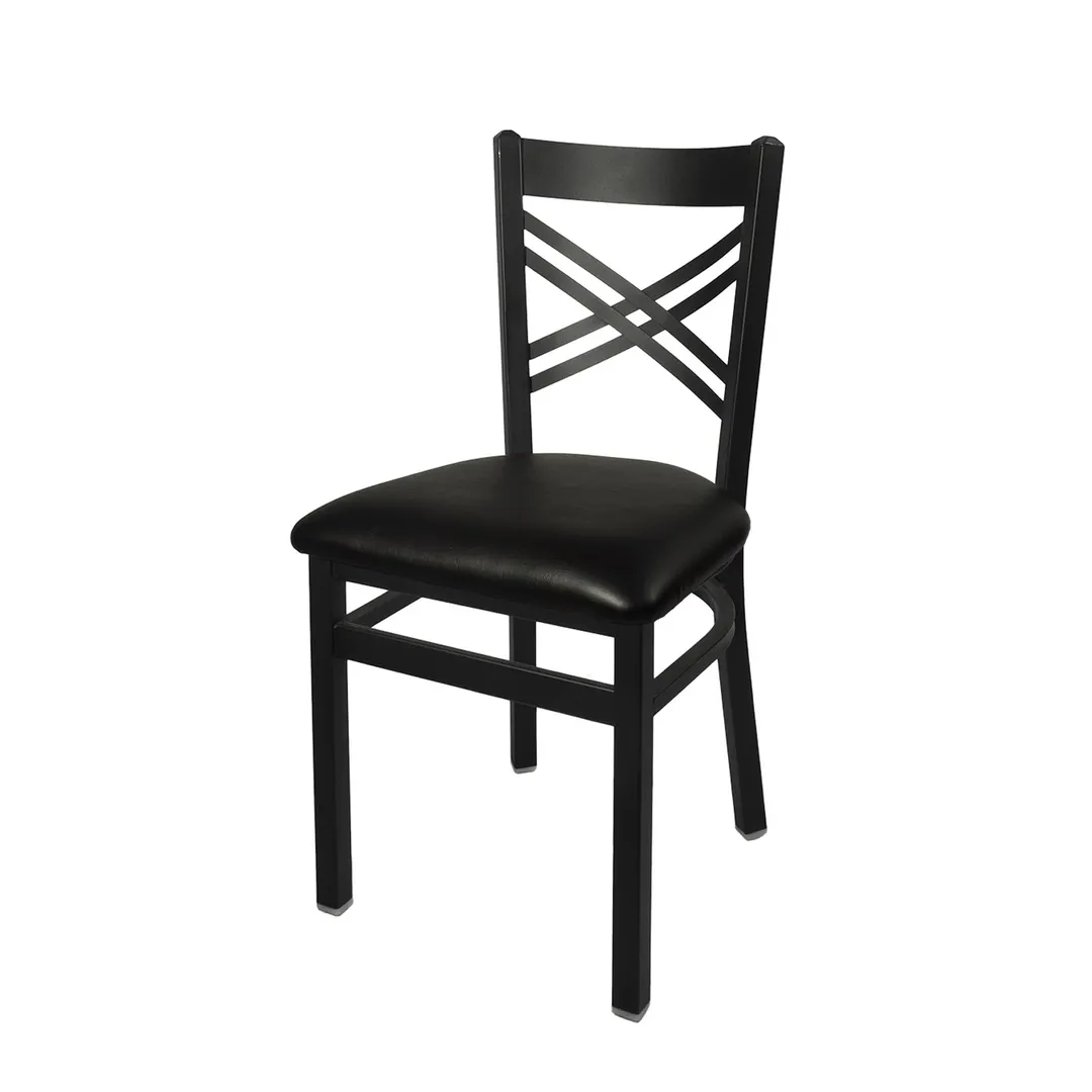 BFM Seating 2130C-SB GR2 Indoor Akrin Side Chair, Black