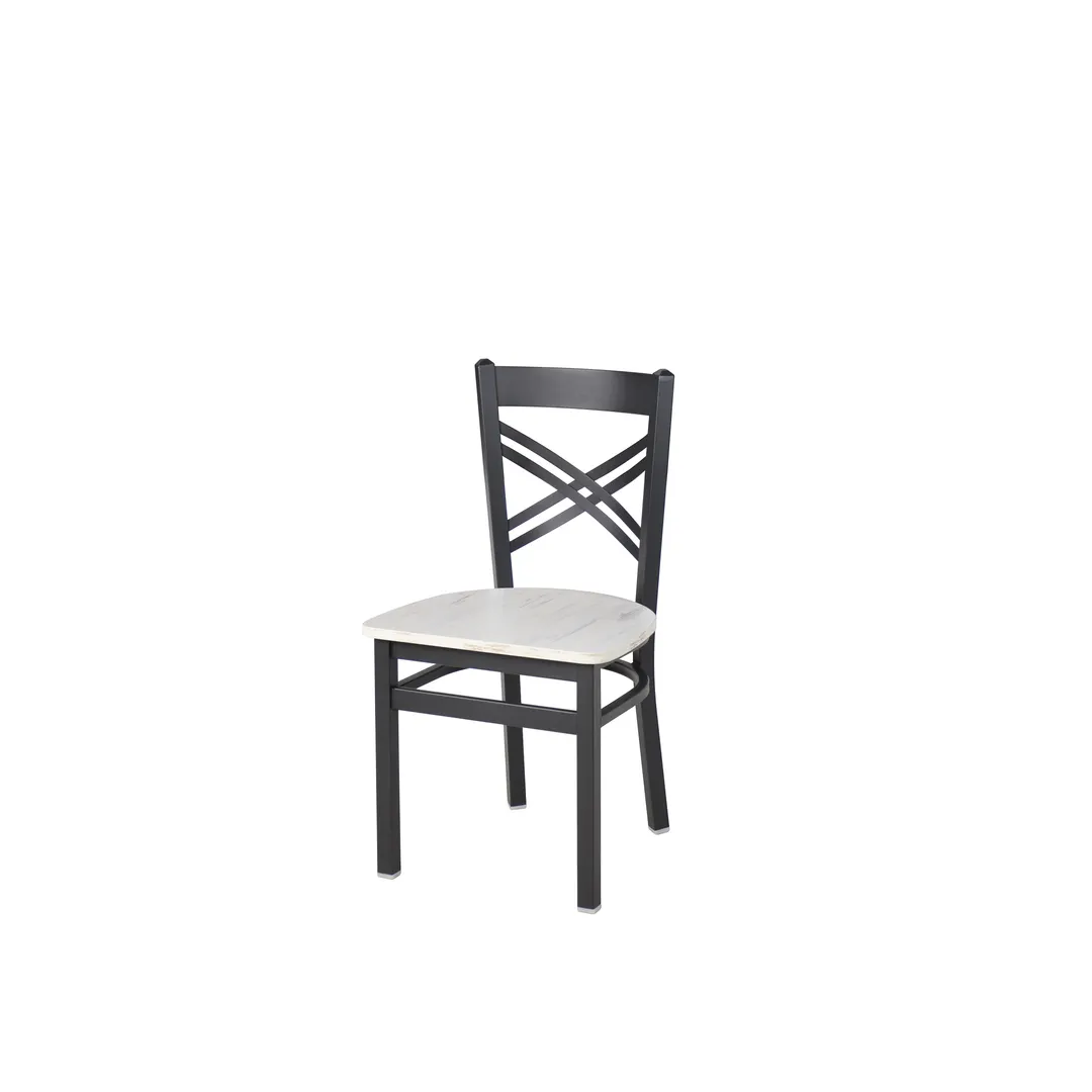 BFM Seating 2130CAWR-SB Indoor Akrin Chair, Black