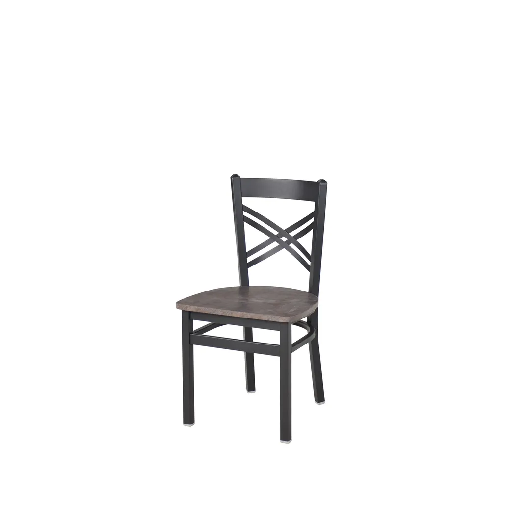 BFM Seating 2130CRCR-SB Indoor Akrin Chair, Black