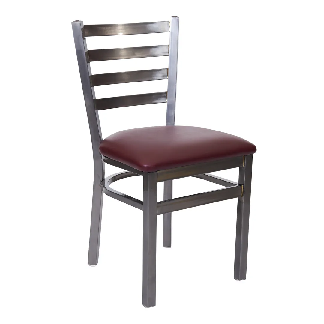 BFM Seating 2160C-CL GR4 Indoor Lima Side Chair with Ladder Back