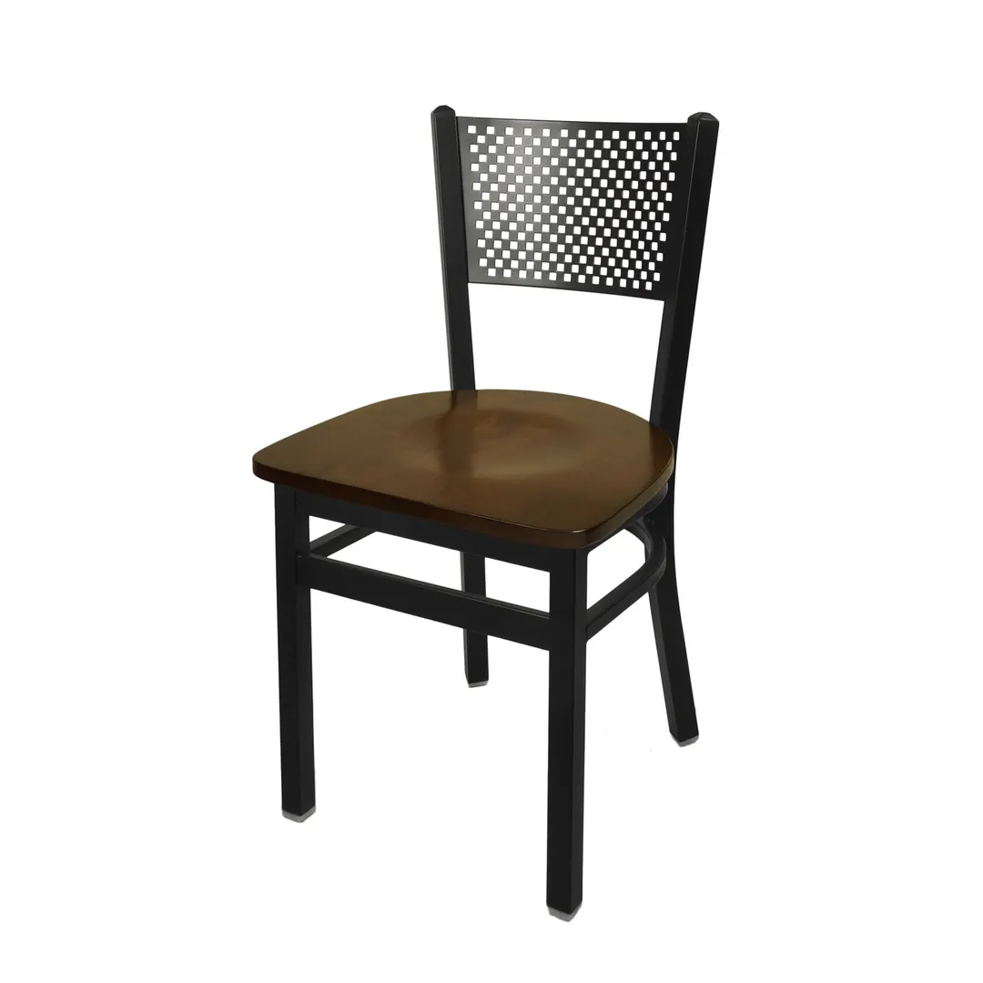 BFM Seating 2161C-SB ASH Indoor Polk Side Chair, Black