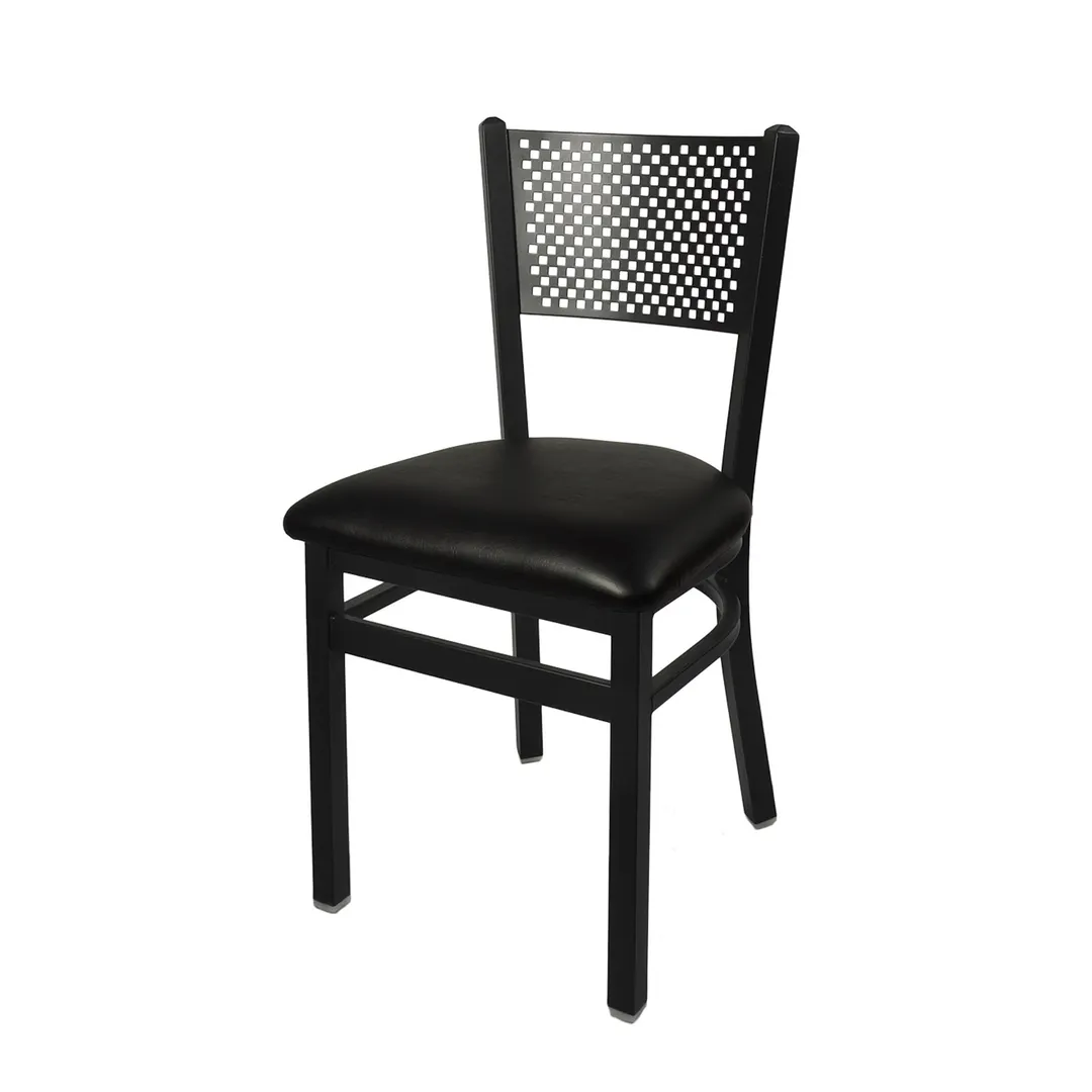 BFM Seating 2161C-SB GR2 Indoor Polk Side Chair, Black