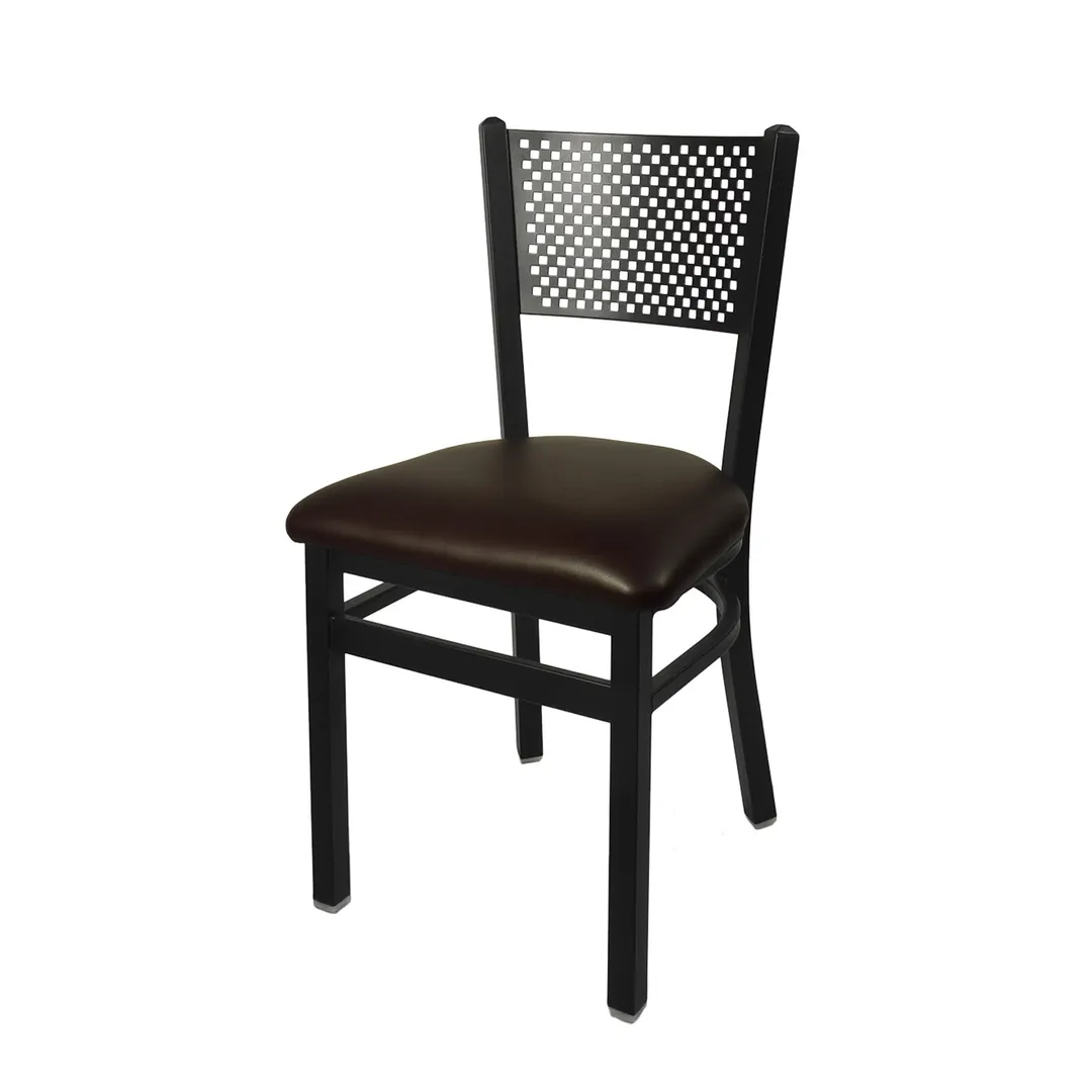 BFM Seating 2161C-SB GR4 Indoor Polk Side Chair, Black