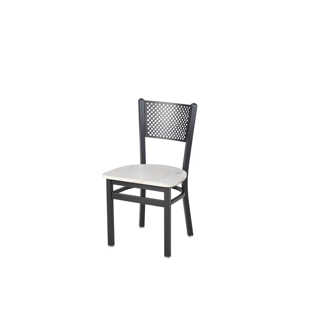 BFM Seating 2161CAWR-SB Indoor Polk Chair, Black