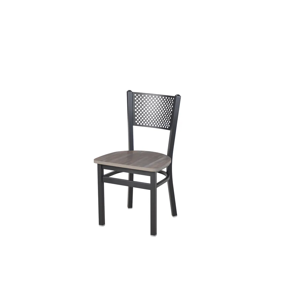 BFM Seating 2161CCSR-SB Indoor Polk Chair, Black